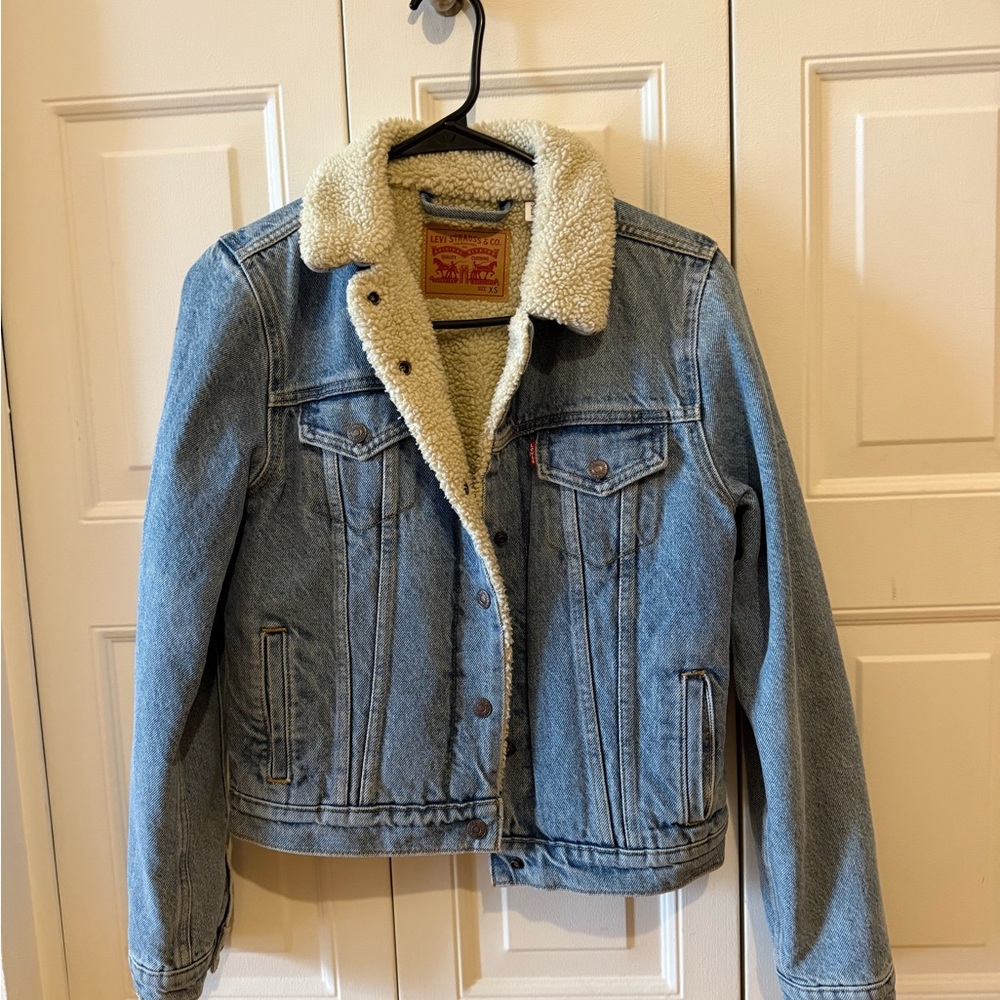 Levi's Blue Sherpa Lined Jean Jacket